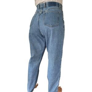 Vintage 80s Eddie Bauer Blue High Rise Tapered Leg Jeans Size 12 Cotton Made USA